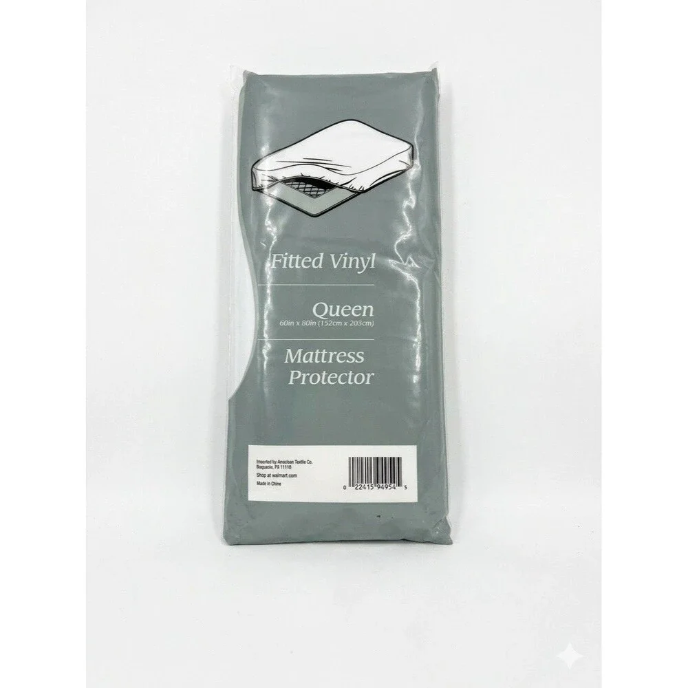 Best Bedding Fitted Vinyl Mattress Protector - Queen Size Waterproof Stainproof